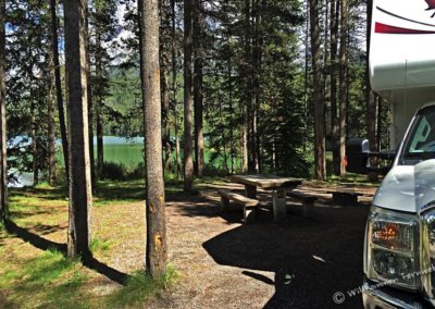 Unsere Site am Two Jack Lakeside Campground, Banff