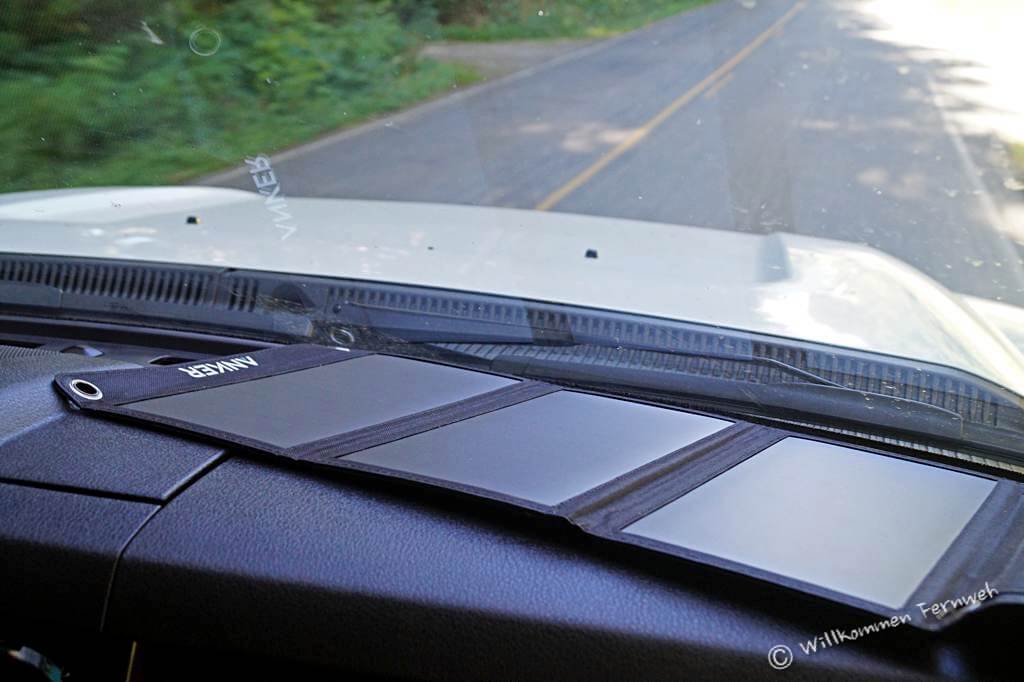 Unser Anker-Solarpanel im Einsatz Unser Anker-Solarpanel im Einsatz
