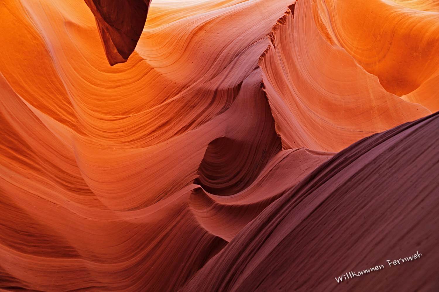 Farben und Formen im Lower Antelope Canyon, USA