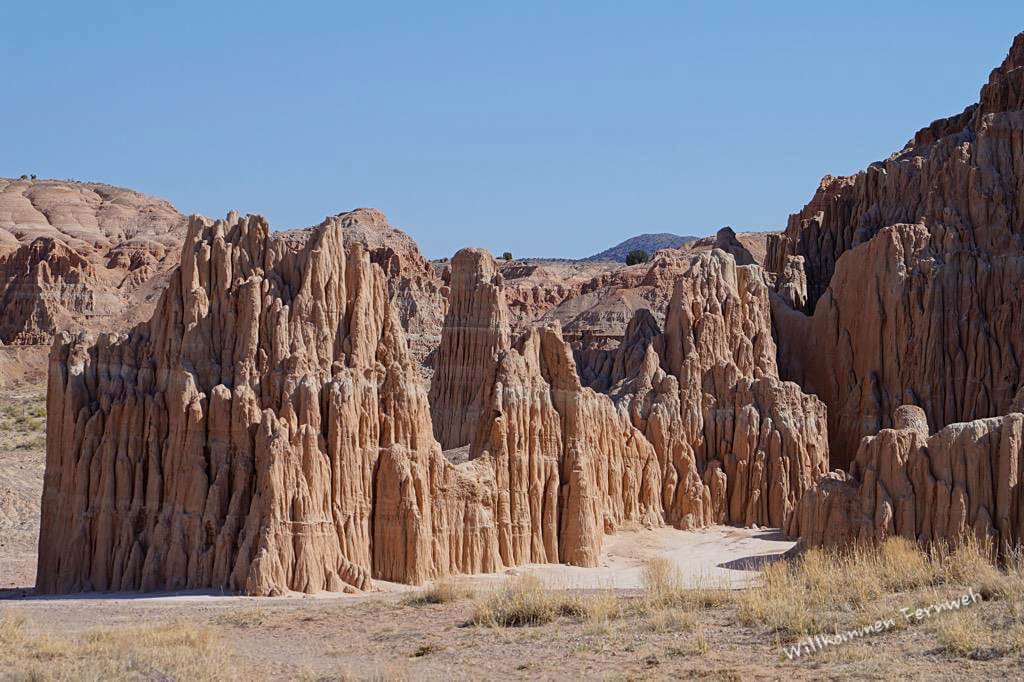 Felsformationen im Cathedral Gorge State Park, Nevada